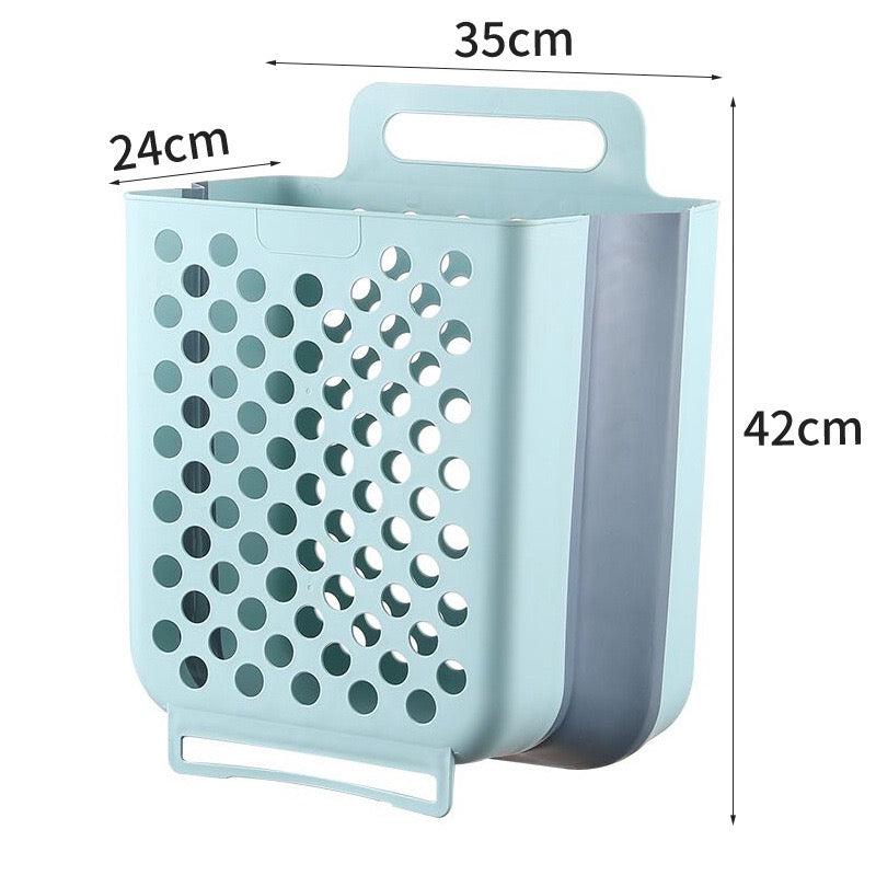 Collapsible Wall Mount Laundry Basket - Space Saving Foldable Storage - Image 7
