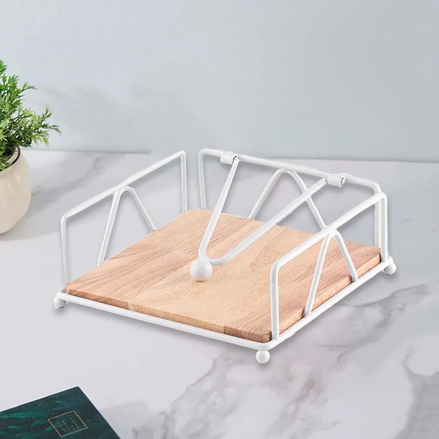 Creative Paper Towel Dispenser, Metal Napkin Holder For Table, Tissue Paper Storage Rack - Image 4