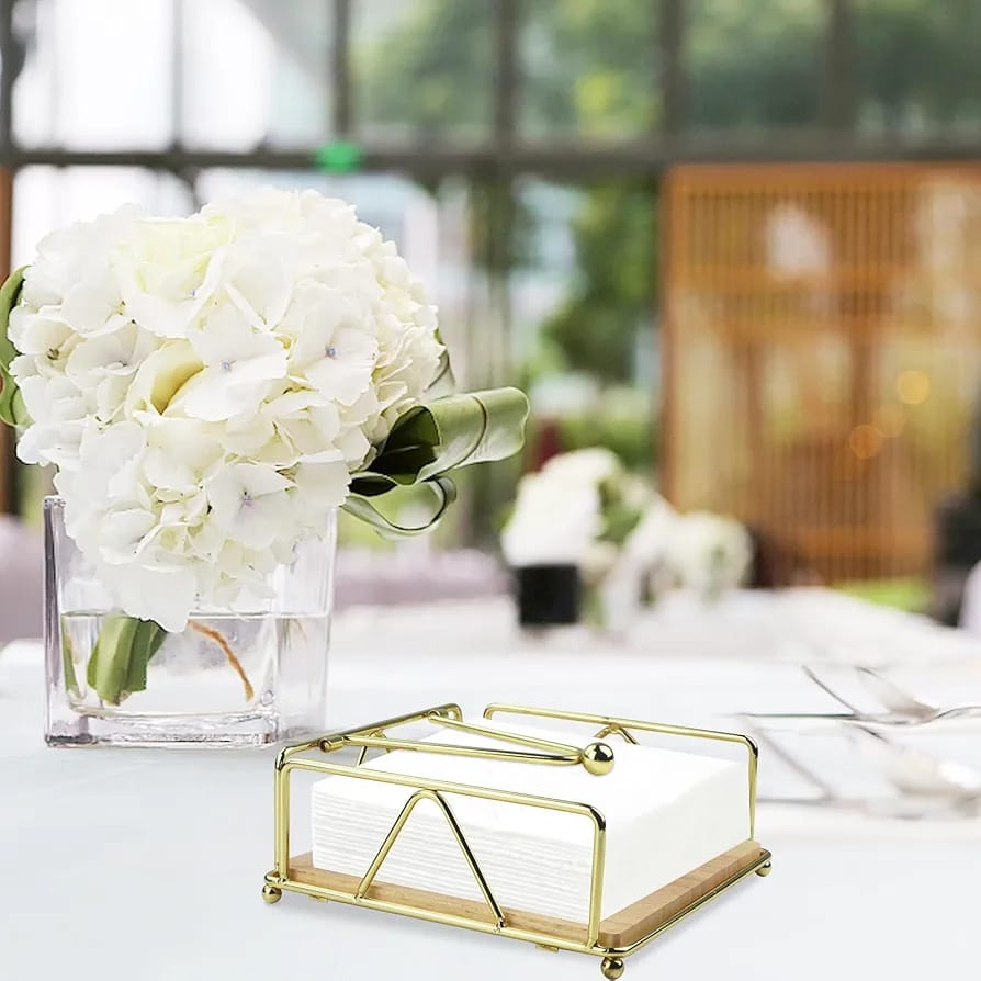 Creative Paper Towel Dispenser, Metal Napkin Holder For Table, Tissue Paper Storage Rack - Image 5