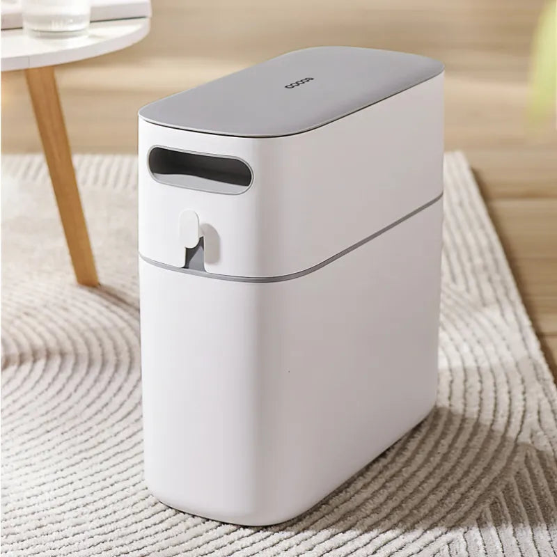 ECOCO Narrow Space Press-type Trash Can, Household Garbage Waste Bin