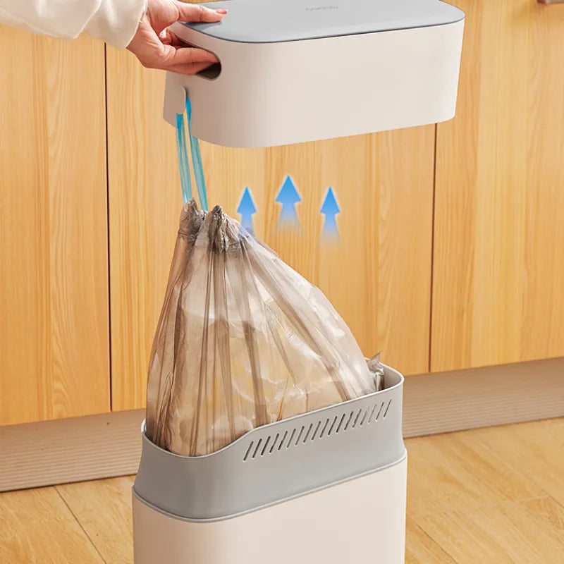 ECOCO Narrow Space Press-type Trash Can, Household Garbage Waste Bin - Image 6