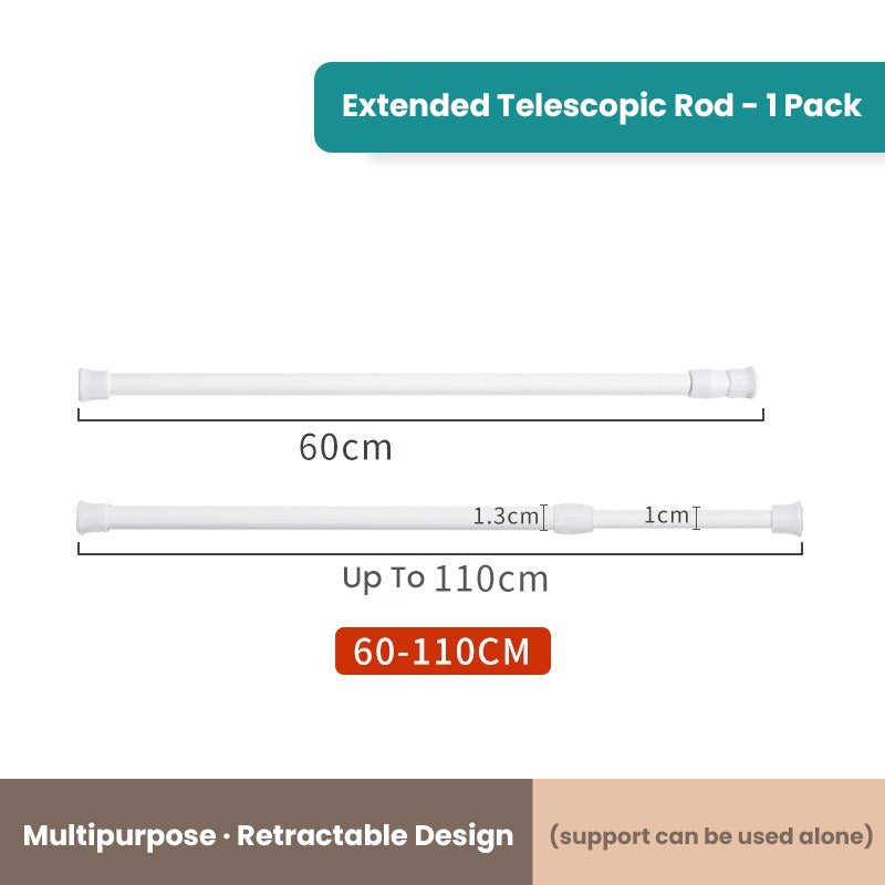 Extendable Hanger Rod, Adjustable Curtain Telescopic Pole Household Hanging Rod - Image 11
