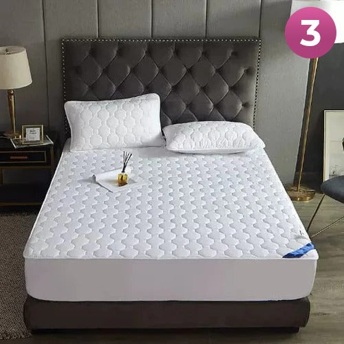 Fitted Size Mattress Bed Sheet with 2 Pillow Case, Printed Waterproof Mattress Protector Bed Sheet - Image 8