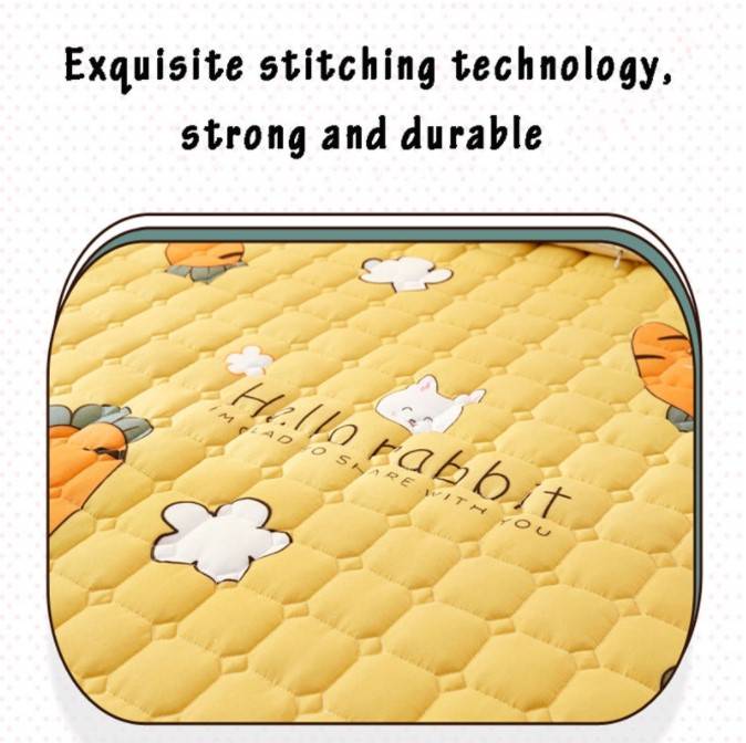 Fitted Size Mattress Bed Sheet with 2 Pillow Case, Printed Waterproof Mattress Protector Bed Sheet - Image 5