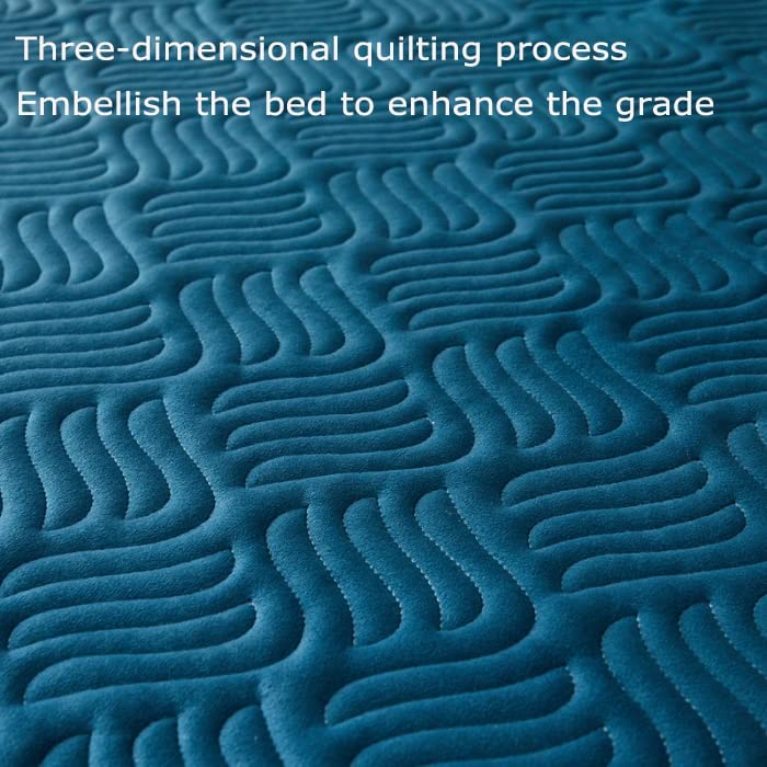 Fitted Size Washable Thicken Quilted Velvet Solid Color Mattress Bedsheet + 2 Pillow Case - Image 13