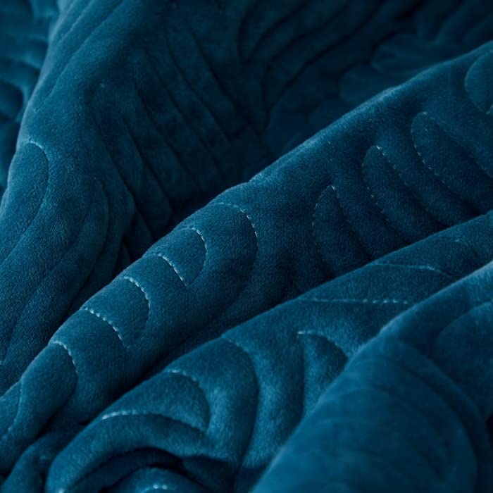 Fitted Size Washable Thicken Quilted Velvet Solid Color Mattress Bedsheet + 2 Pillow Case - Image 12