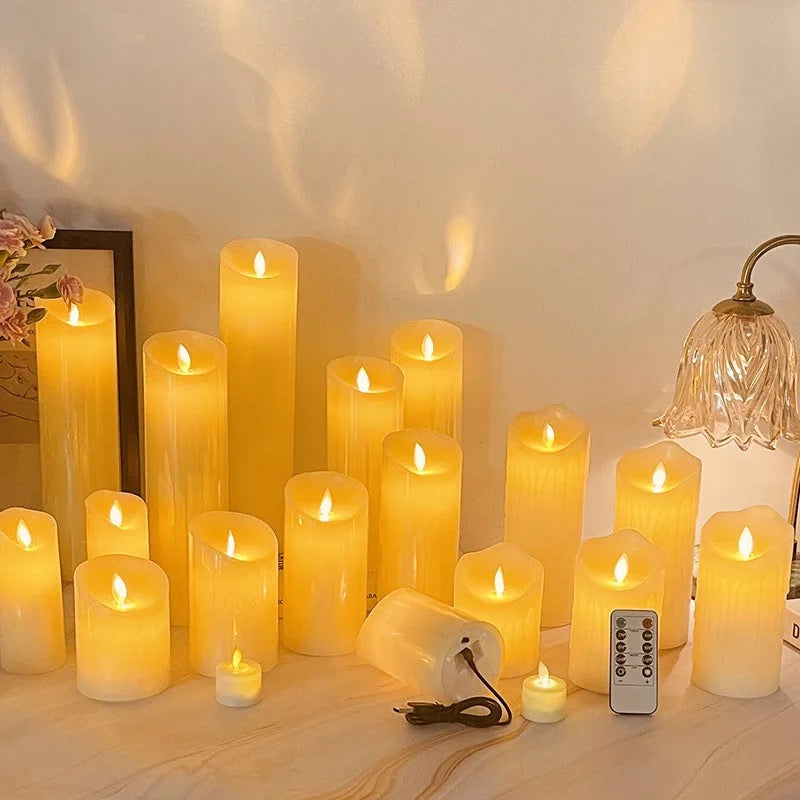 Flameless LED Candles with Remote Control and Timer - 3 Pcs/Set - Image 7