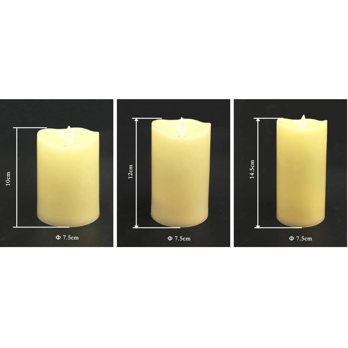 Flameless LED Candles with Remote Control and Timer - 3 Pcs/Set - Image 5