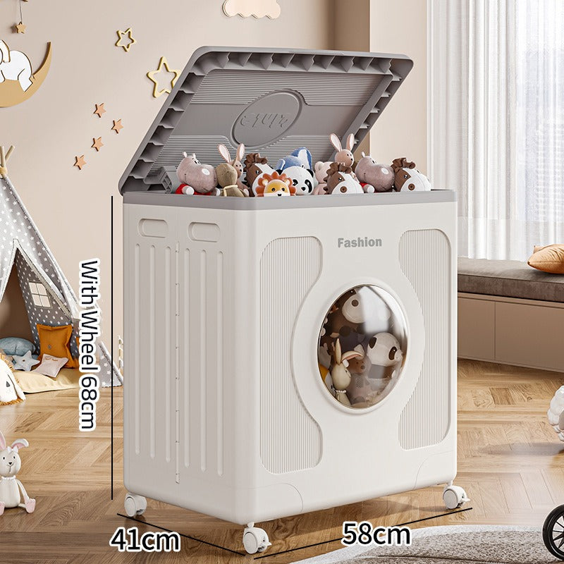 Foldable Storage Organizer Box, Rolling Plastic Storage Cabinet Bin - Image 12