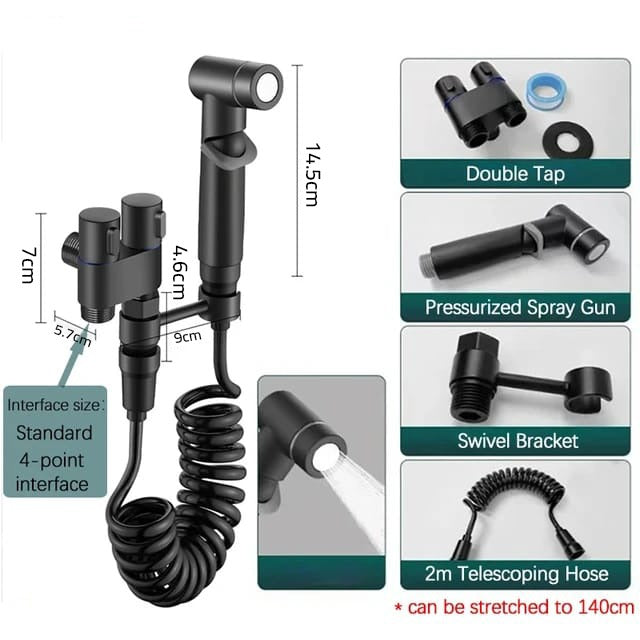 Handheld Bidet Sprayer for Toilet, Dual Control Bathroom Shower, High Pressure Toilet Faucet - Image 19