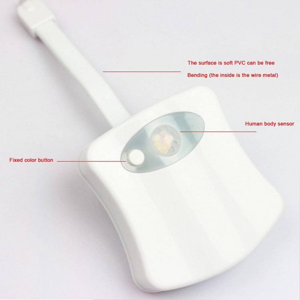 Hanging Toilet Night Lamp, Motion Activated LED Bathroom Night Light with 16 Colors - Image 7