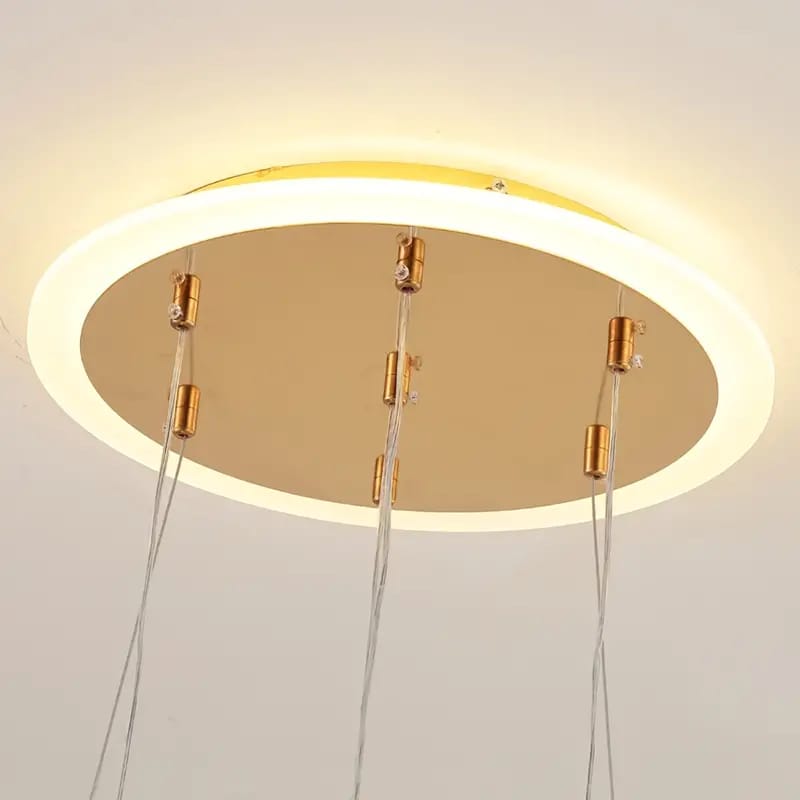 Modern Chandelier Pendant Indoor Lamp, LED Ceiling Decor Light With Remote - Image 9
