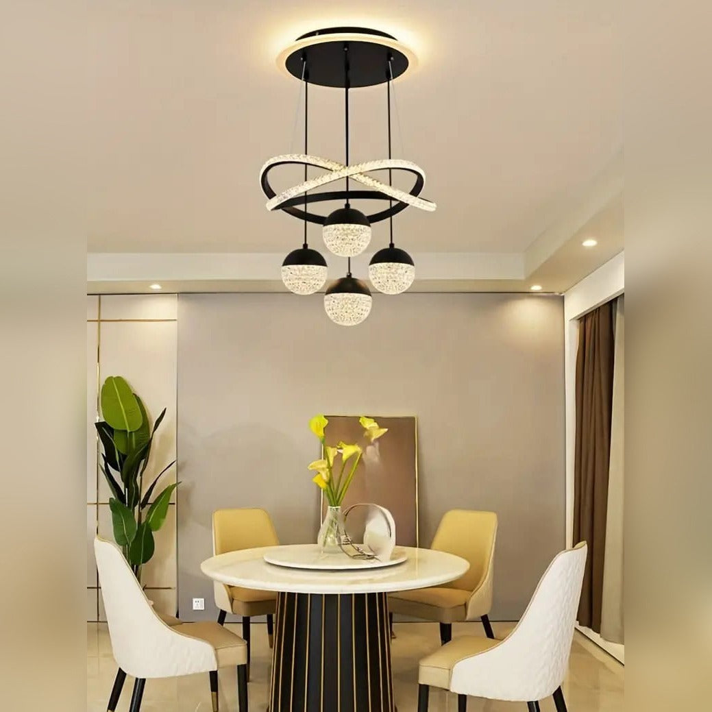 Modern Chandelier Pendant Indoor Lamp, LED Ceiling Decor Light With Remote - Image 13