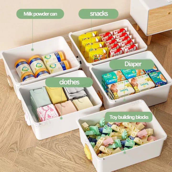 Multi-layer Drawer Type Storage Cabinet Box, Kids Toy Organizer Shelf, Cloth Storage Box, Multi-Purpose Plastic Storage Cart - Image 7