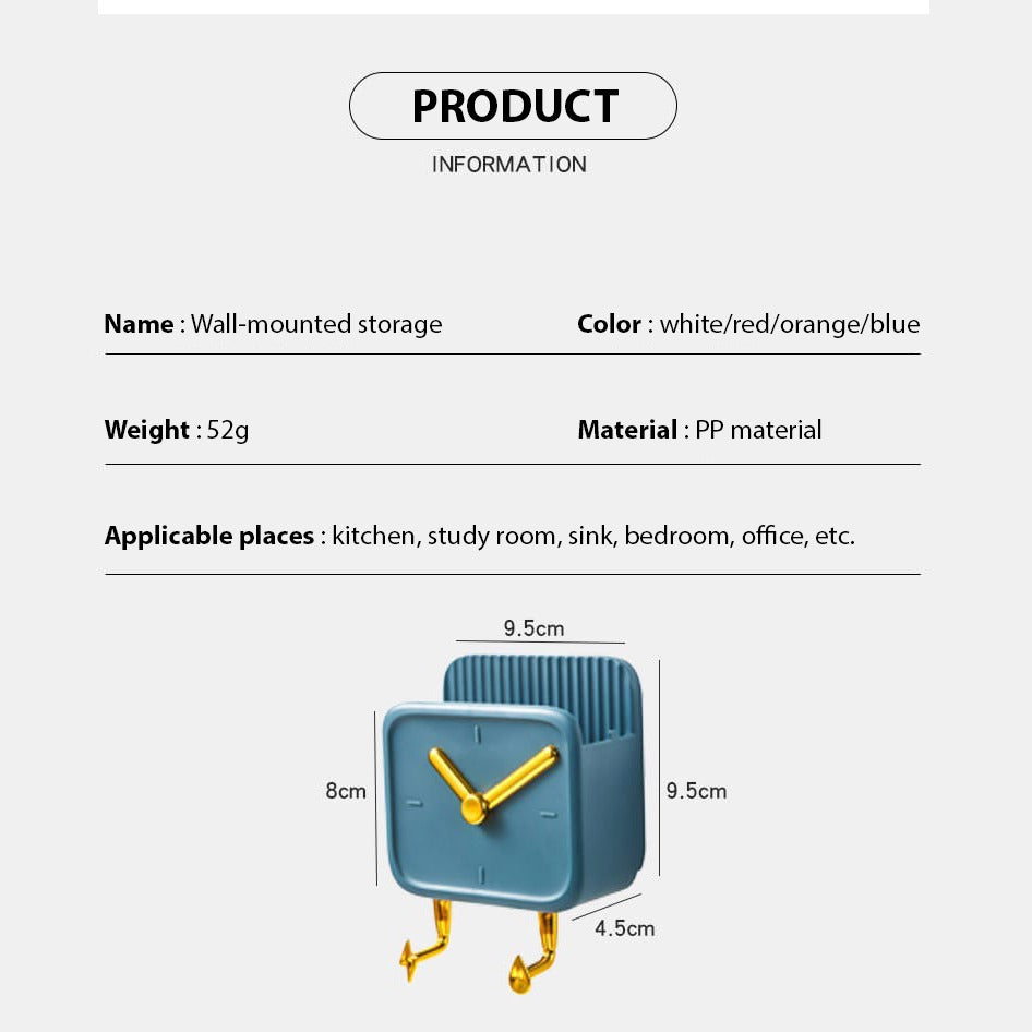 Multi-Purpose Wall-Mounted Storage Rack, Small Shelf Organizer For Bedroom, Kitchen, Bathroom - Image 17