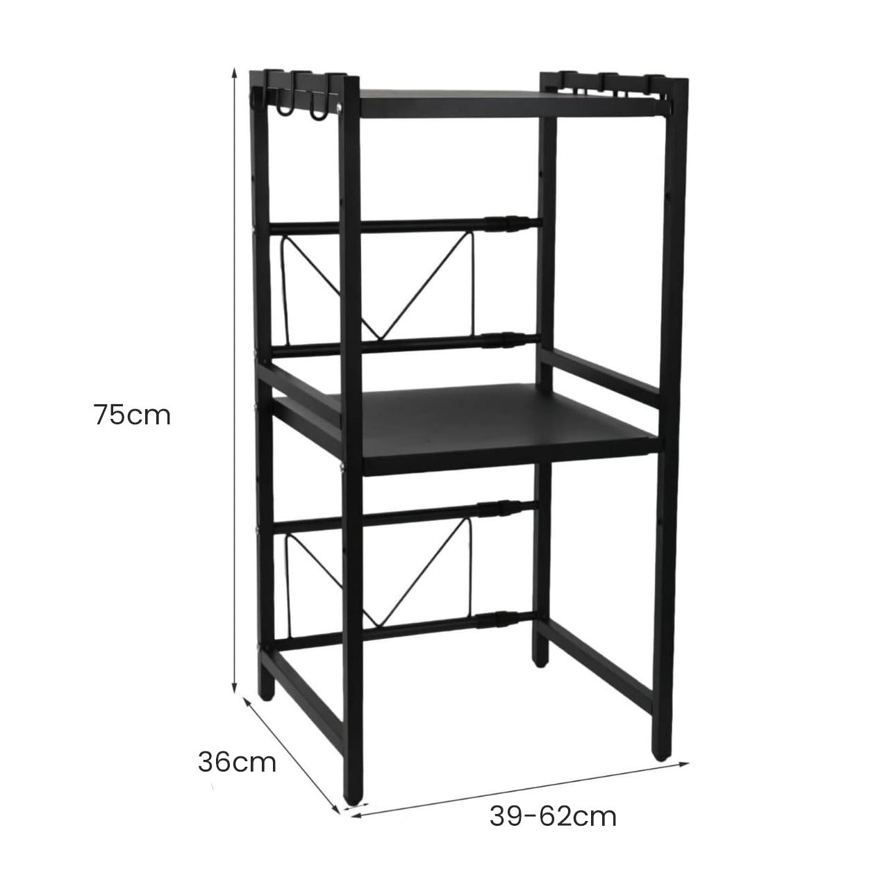 Multipurpose Storage Organizer Stand, Expandable Microwave Oven Rack Shelf - Image 10