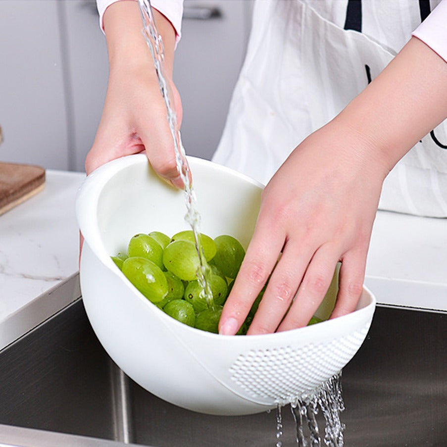 Plastic Rice Washing Colander Strainer Basket for Rice, Vegetables, and Fruits - Image 12