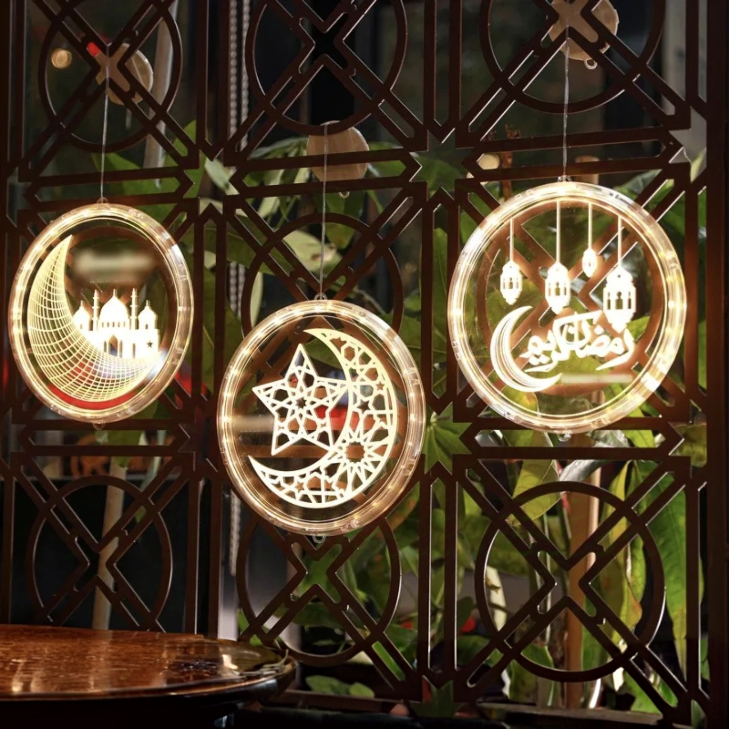 Ramadan 3D Decorative Hanging Light, Moon Star Window Lamp Decor LED Night Lights - Image 9