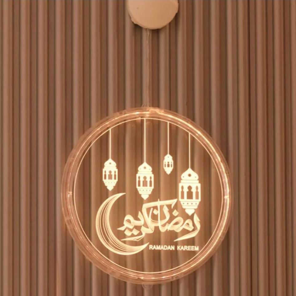 Ramadan 3D Decorative Hanging Light, Moon Star Window Lamp Decor LED Night Lights - Image 4
