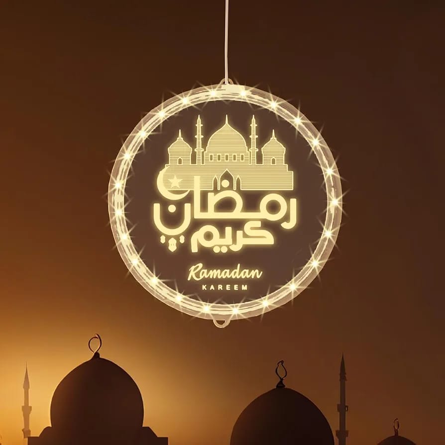 Ramadan 3D Decorative Hanging Light, Moon Star Window Lamp Decor LED Night Lights - Image 3