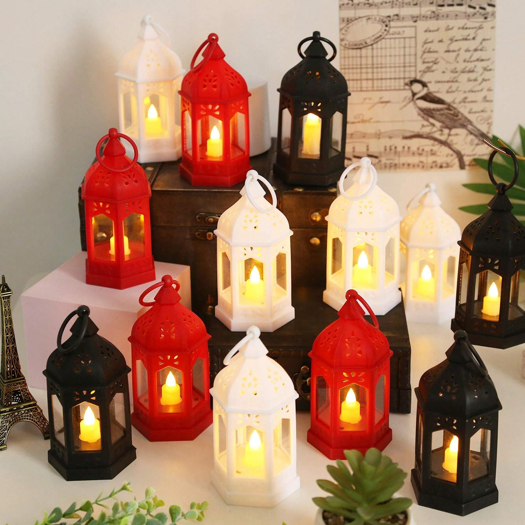 Ramadan Eid Decoration LED Lantern Lights, Vintage Decor Hanging Light - Image 6
