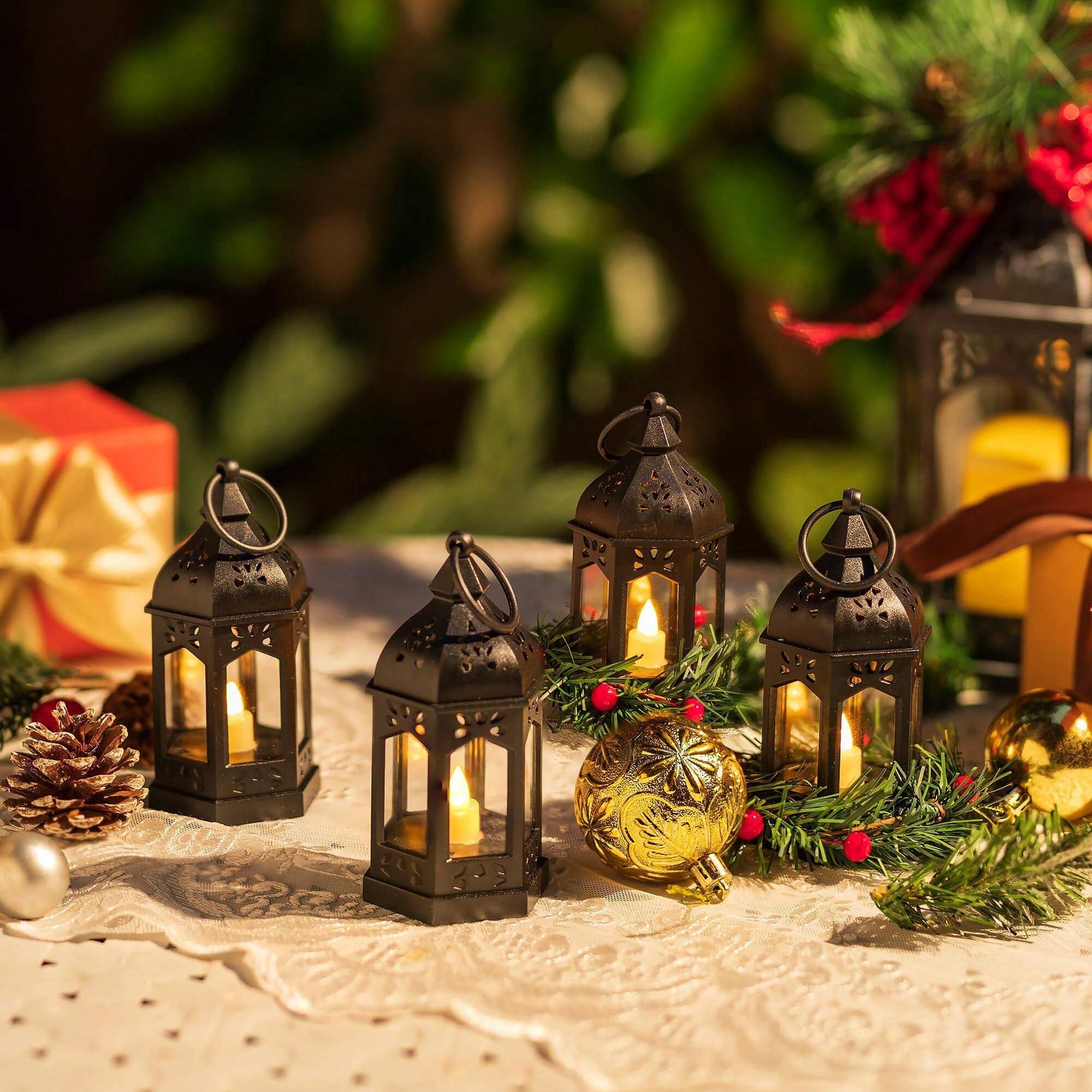 Ramadan Eid Decoration LED Lantern Lights, Vintage Decor Hanging Light - Image 9