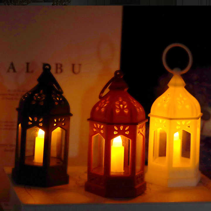 Ramadan Eid Decoration LED Lantern Lights, Vintage Decor Hanging Light - Image 4