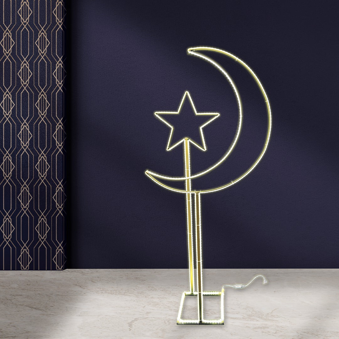 Ramadan Eid Festive Decoration Lighting, Indoor Outdoor Moon Star LED Decor Ambience Lights
