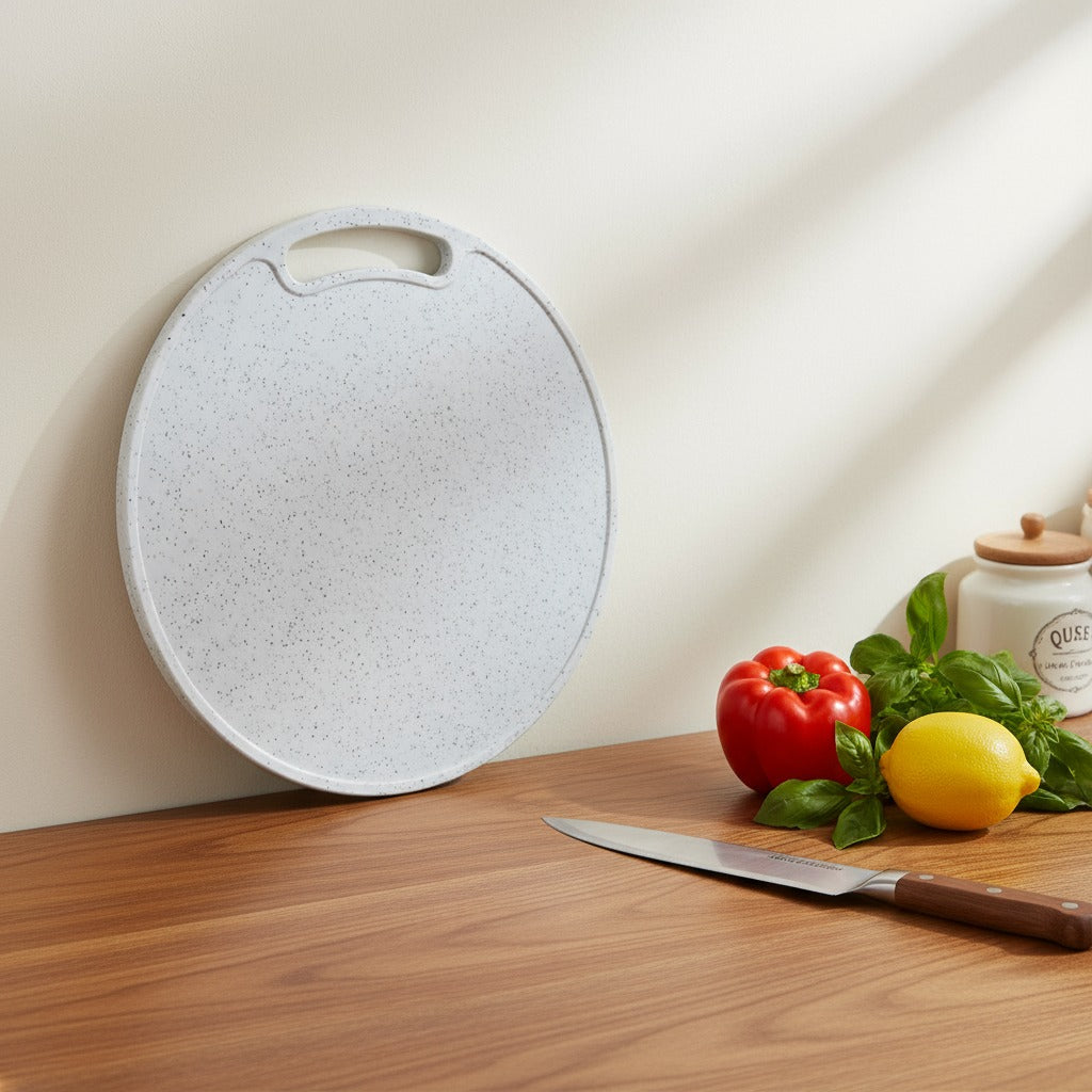 Round Chopping Board, Non- Slip Cutting Board for Meat, Fish & Vegetables - Image 5