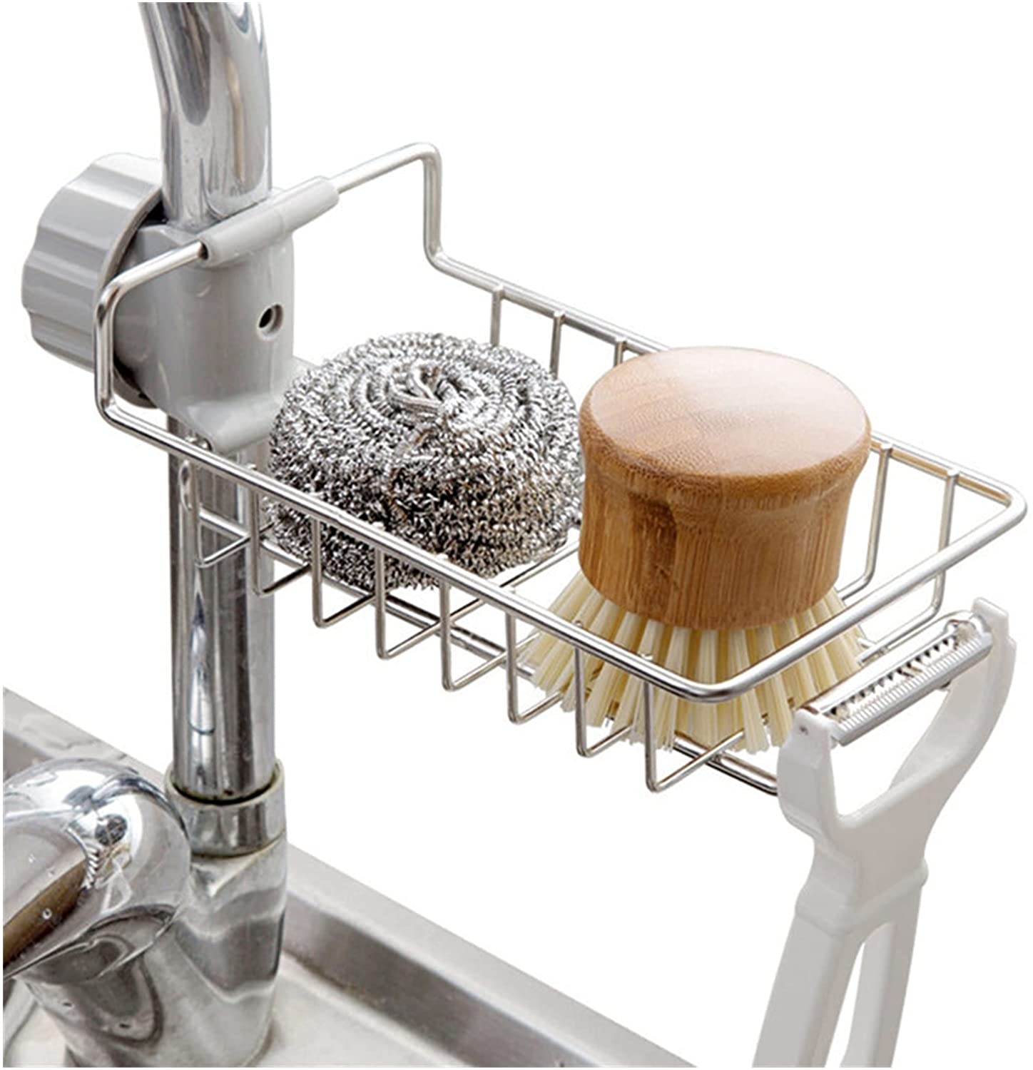 Sponge Holder Sink Organizer Drainer Faucet Hanging Storage Rack