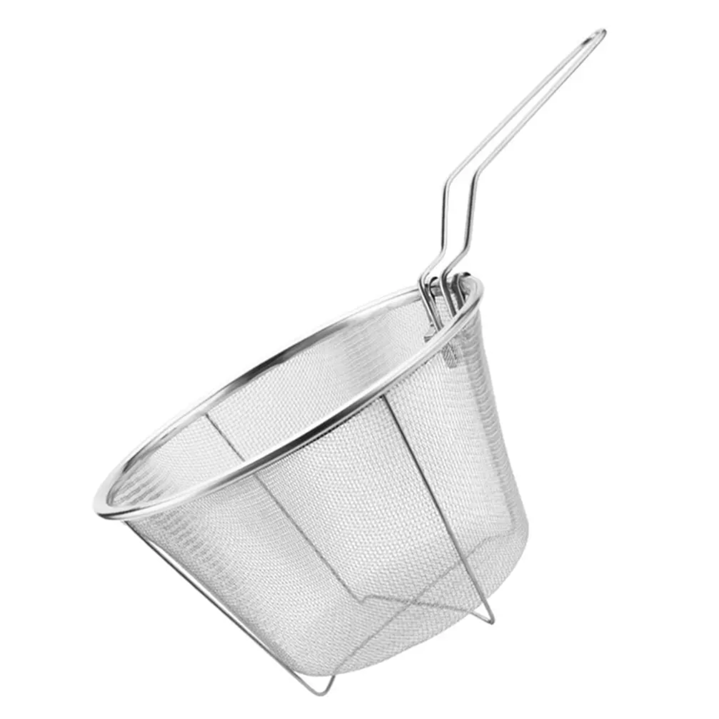 Stainless Steel Deep Fry Basket with Folding Handle, Oil strainer, French Fry Chip Strainer For Kitchen - Image 11