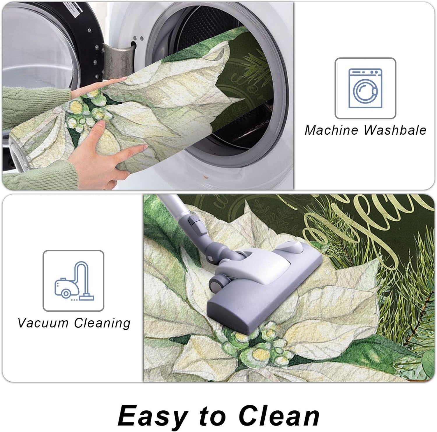 Super Absorbent Quick Dry Floor Kitchen Mat - Anti-Fatigue, Non-Slip, Easy-Clean Rug 2 Pcs/Set - Image 12