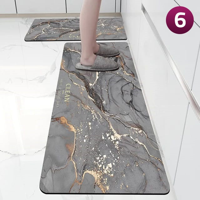 Super Absorbent Quick Dry Floor Kitchen Mat - Anti-Fatigue, Non-Slip, Easy-Clean Rug 2 Pcs/Set - Image 6