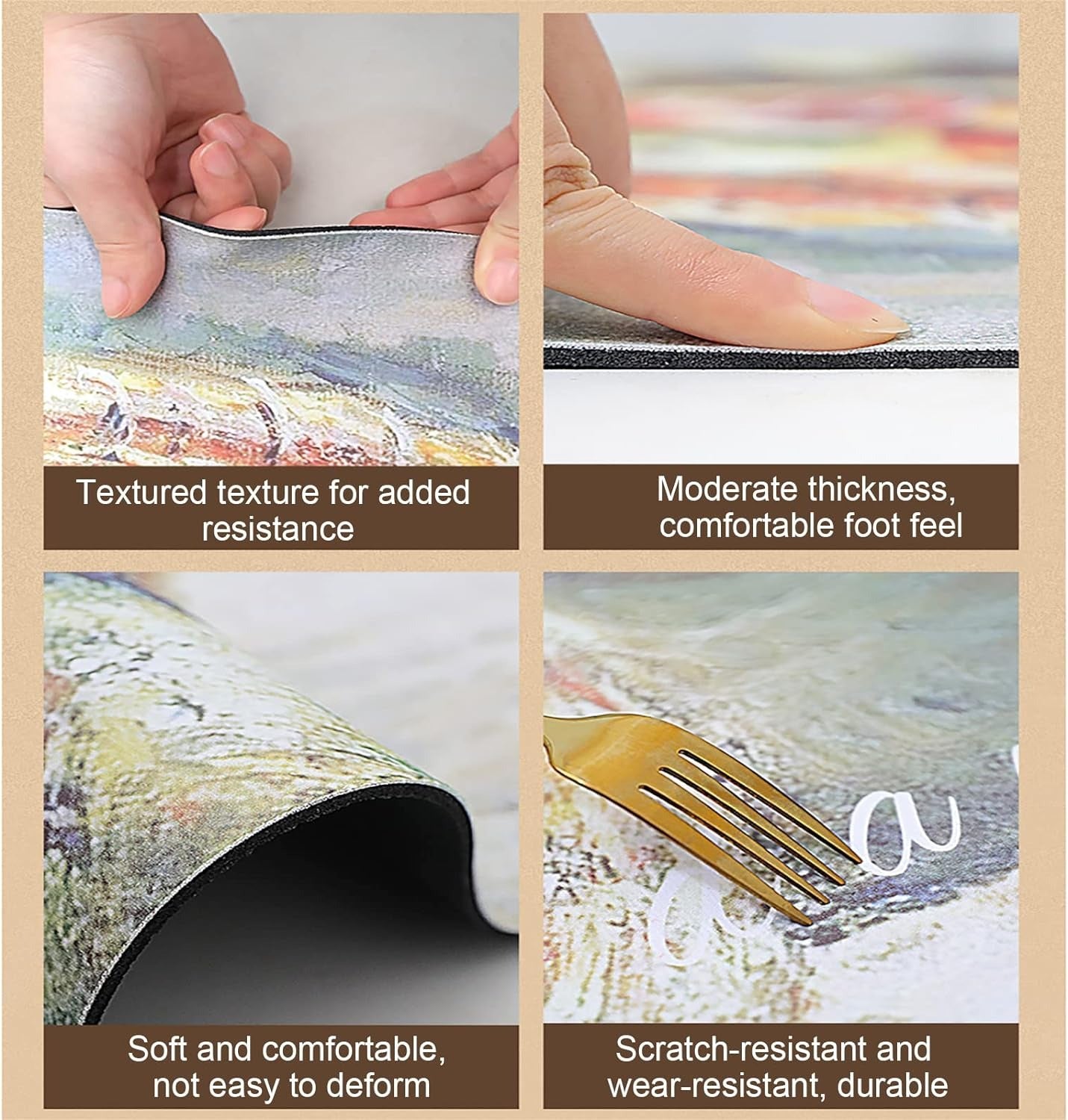 Super Absorbent Quick Dry Floor Kitchen Mat - Anti-Fatigue, Non-Slip, Easy-Clean Rug 2 Pcs/Set - Image 14