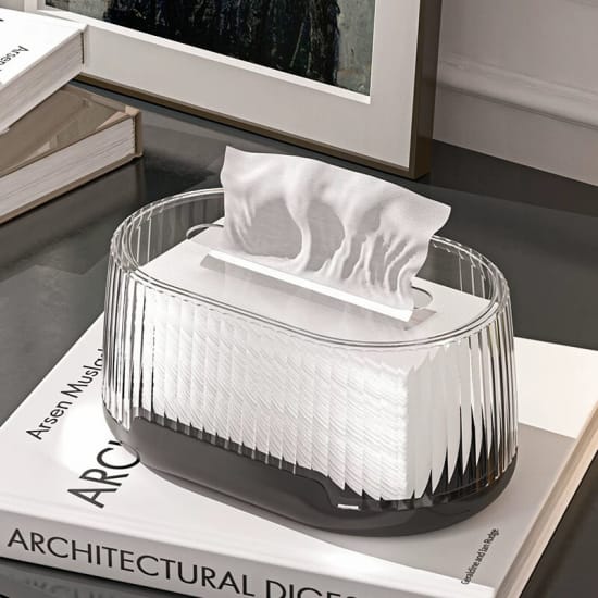 Transparent Tissue Box, Dustproof Tissue Holder for Home, Office Use - Image 3
