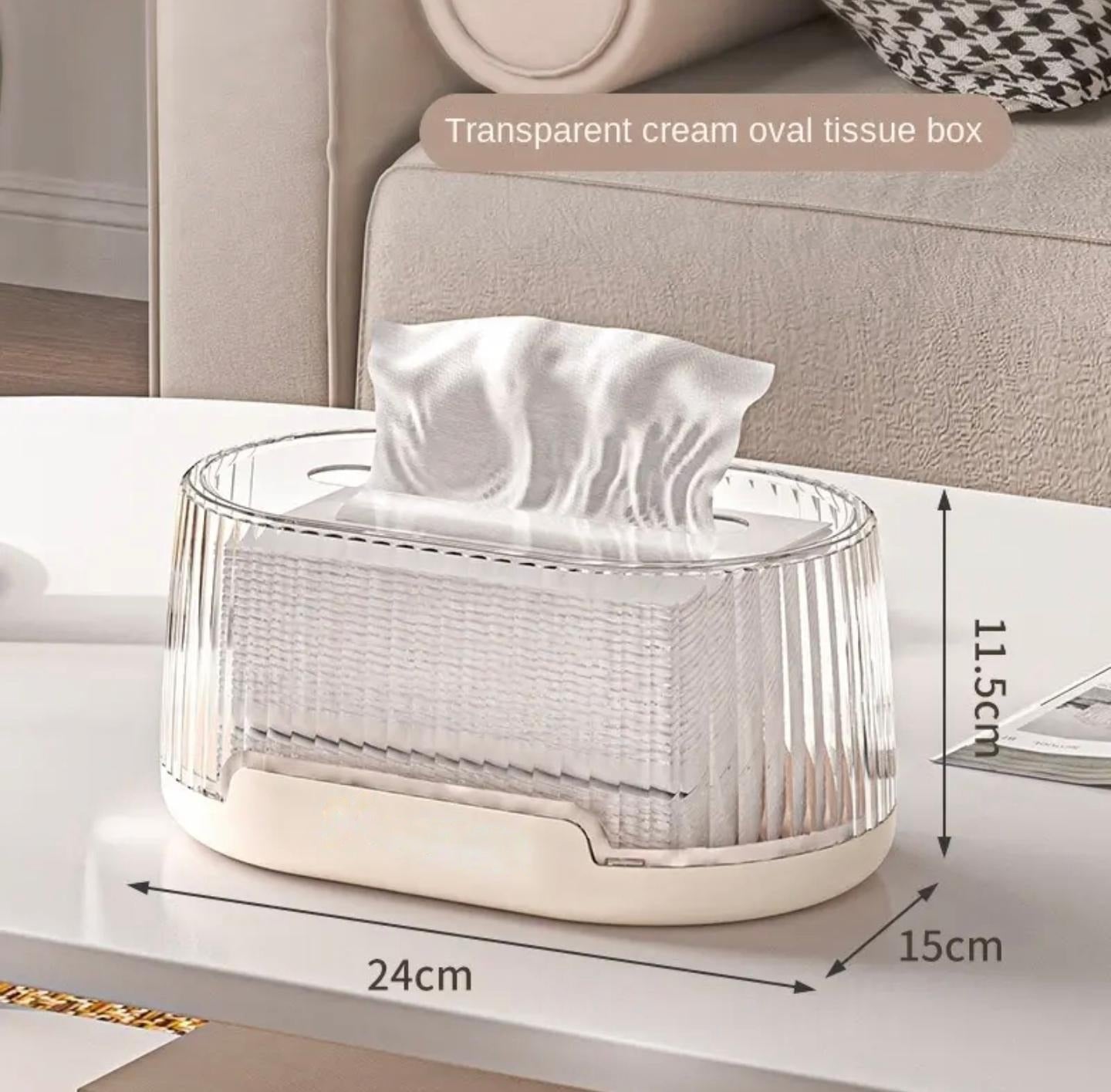 Transparent Tissue Box, Dustproof Tissue Holder for Home, Office Use - Image 11