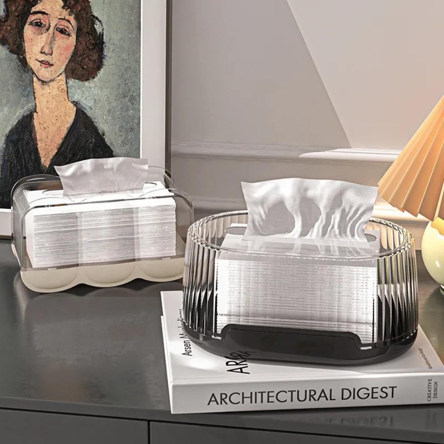 Transparent Tissue Box, Dustproof Tissue Holder for Home, Office Use - Image 9