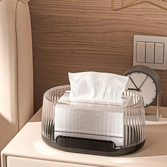 Transparent Tissue Box, Dustproof Tissue Holder for Home, Office Use - Image 4
