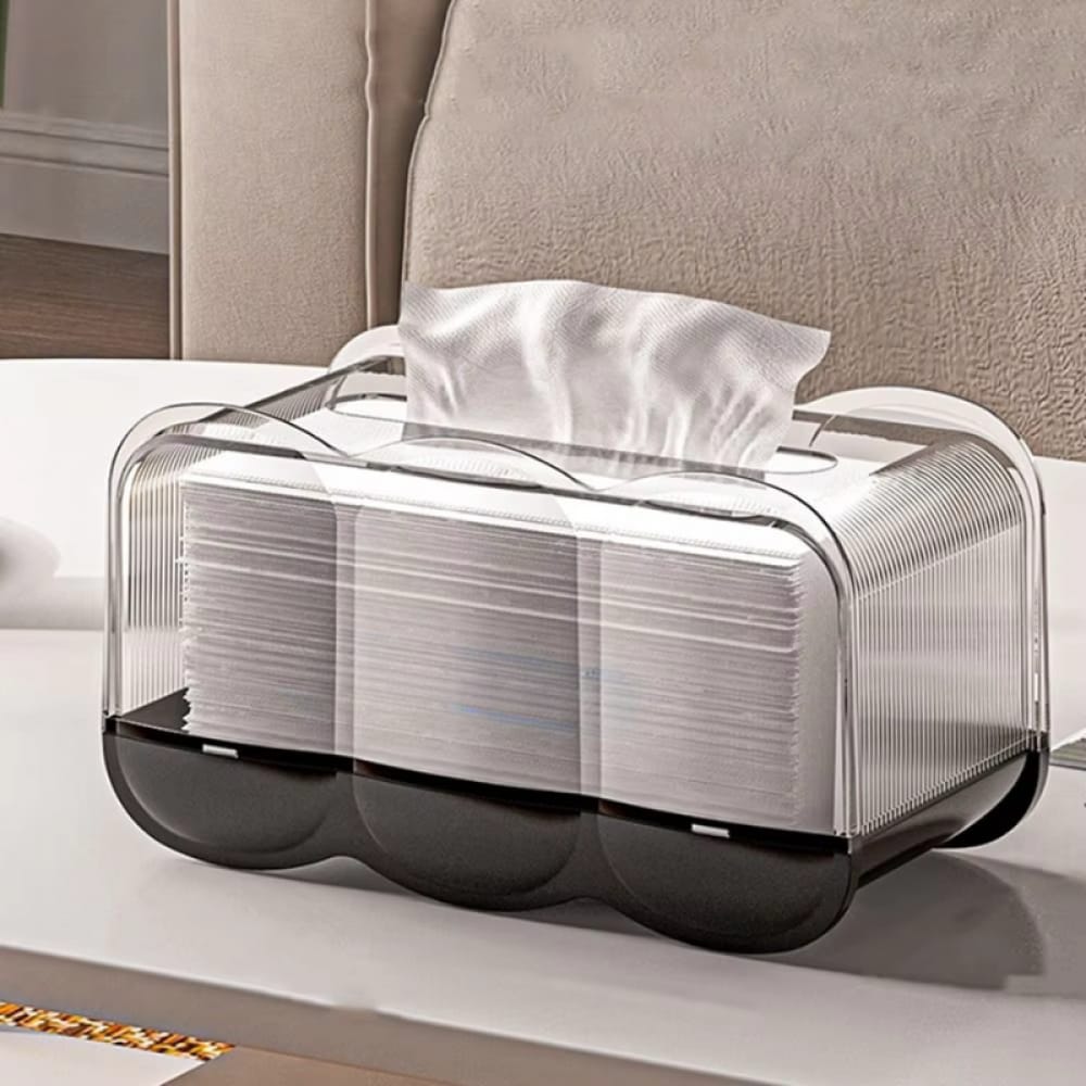 Transparent Tissue Box, Dustproof Tissue Holder for Home, Office Use - Image 5