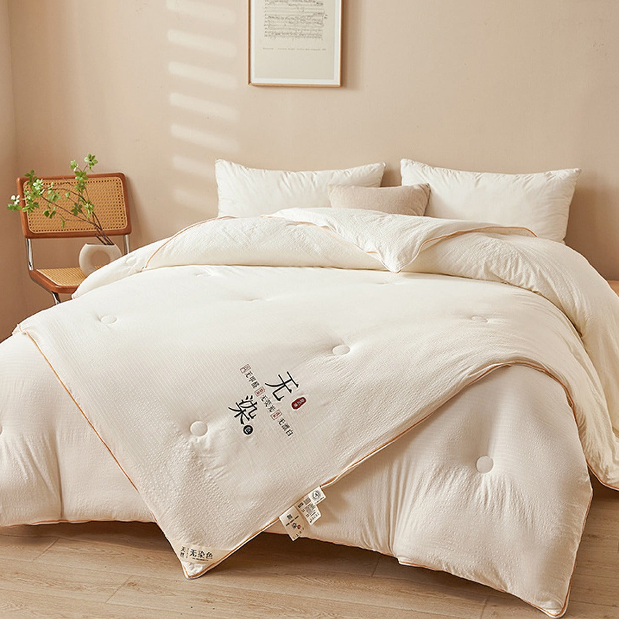 Ultra Soft Soy Fiber Comforter, Lightweight Cotton Quilt for Winter and Summer - Image 4