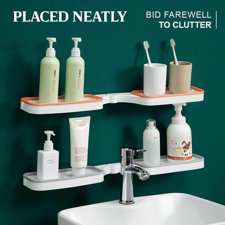 Wall Mount Punch Free Bathroom Organizer Rack - Image 3