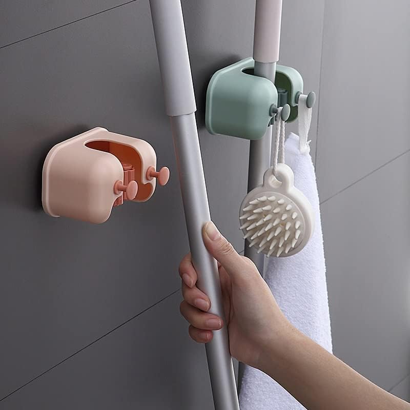 Wall Mounted Single Mop Holder, Multifunctional Mop Rack for Broom And Cleaning Tools - Image 10