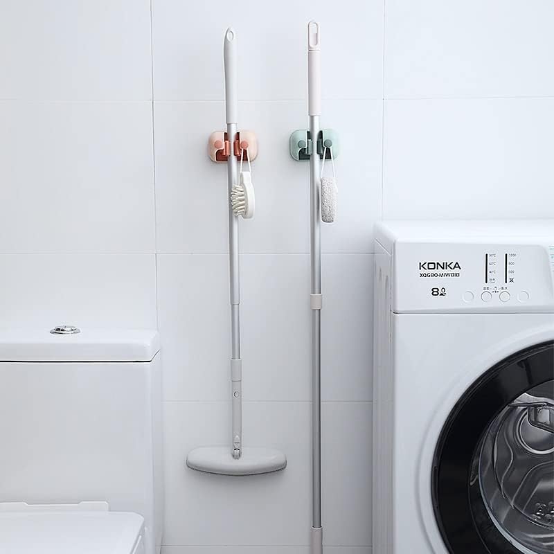 Wall Mounted Single Mop Holder, Multifunctional Mop Rack for Broom And Cleaning Tools - Image 9