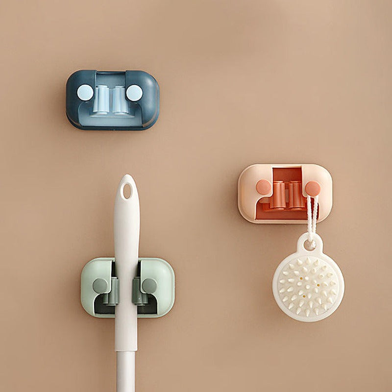 Wall Mounted Single Mop Holder, Multifunctional Mop Rack for Broom And Cleaning Tools