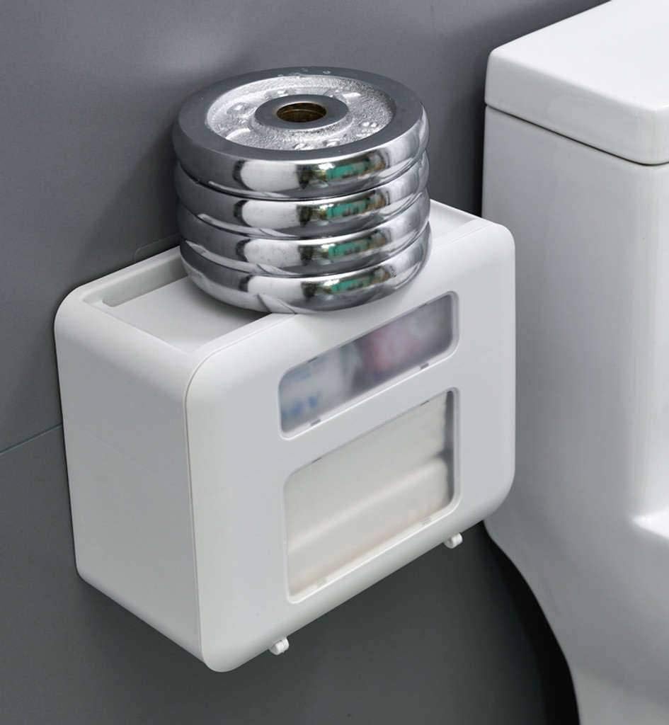 Wall Mounted Waterproof Double Layer Toilet Paper Dispenser | Bathroom Tissue Box - Image 7