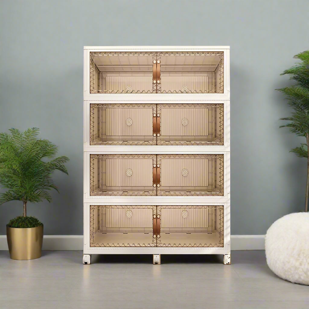 Wardrobe Storage Cabinet, Multi-purpose Shelf Rack, Household Closet Organizer Containers - Image 11